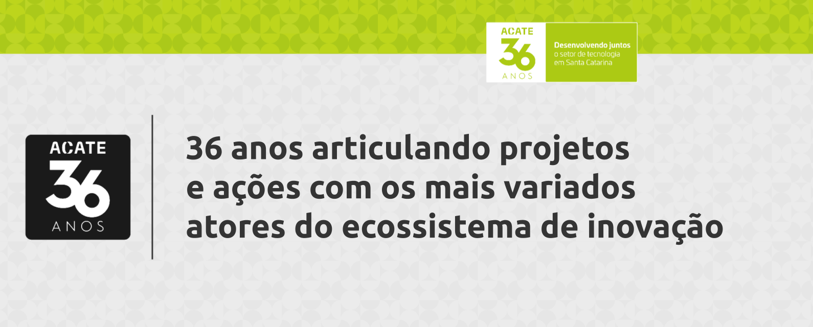 36 anos articulando projetos e ações com os mais variados atores do ecossistema de inovação