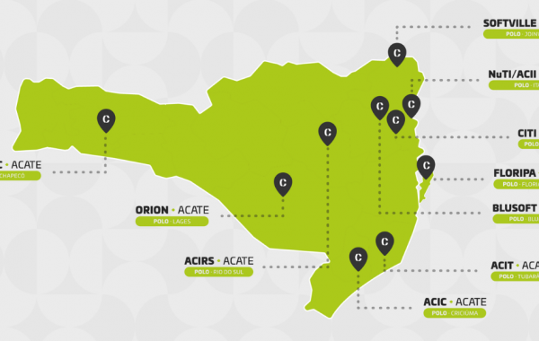 Entre as 510 novas empresas associadas, 202 negócios estão ligados aos 9 polos regionais da ACATE fora da grande Florianópolis
