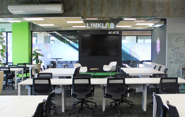 LinkLab completa 5 anos de história. Na foto, a unidade do programa no Ágora Tech Park.