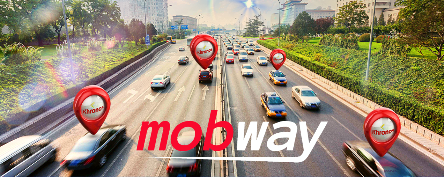 Com ajuda da mobway, a Khronos poderá coletar informações de frotas diretamente do banco de dados das montadoras de veículos. Na ilustração, uma frota de caminhões sendo rastreada via dispositivos móveis.