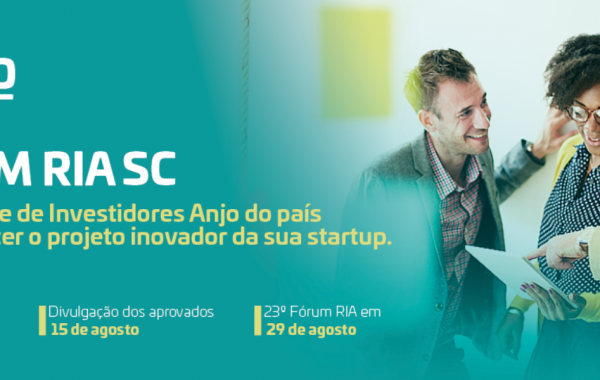 Empresas podem submeter seus projetos ao Fórum RIA até o dia 10 de agosto para apresentarem pitch a investidores.