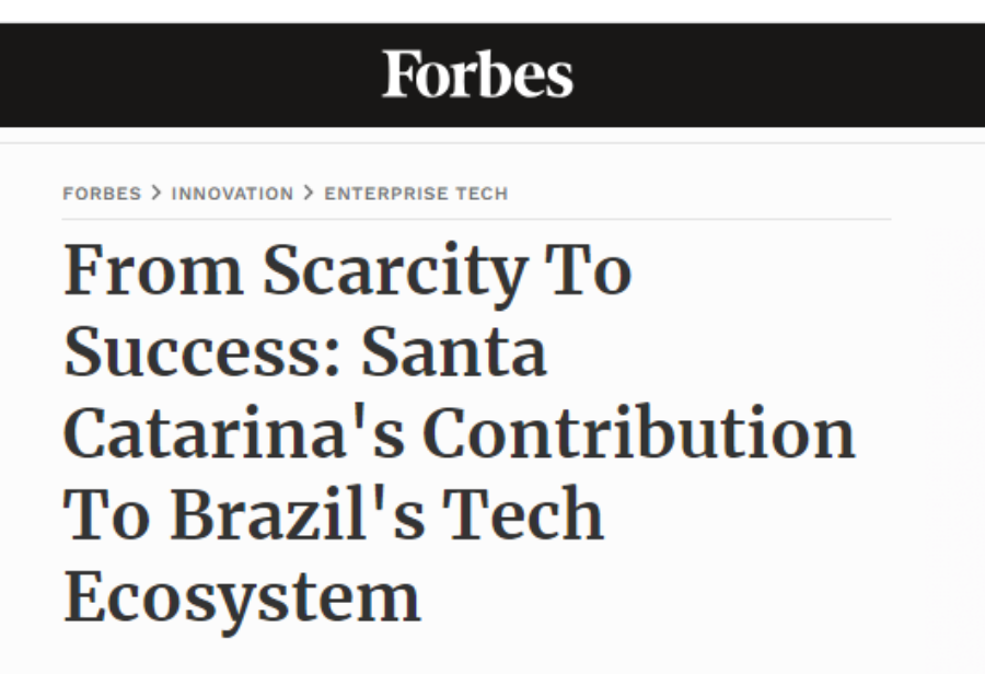 Reportagem da Forbes entrevistou presidente da ACATE, Iomani Engelmann, e outros atores do ecossistema de inovação de Santa Catarina