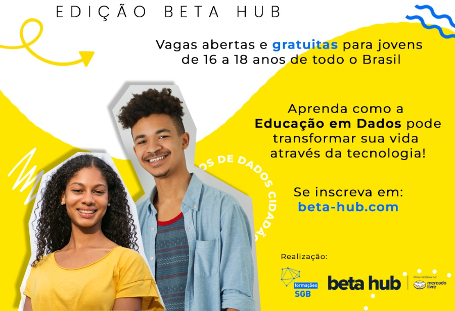 Inscrições para o curso online em educação de dados, o Cidadão de Dados Beta Hub, encerram na próxima sexta-feira (27)