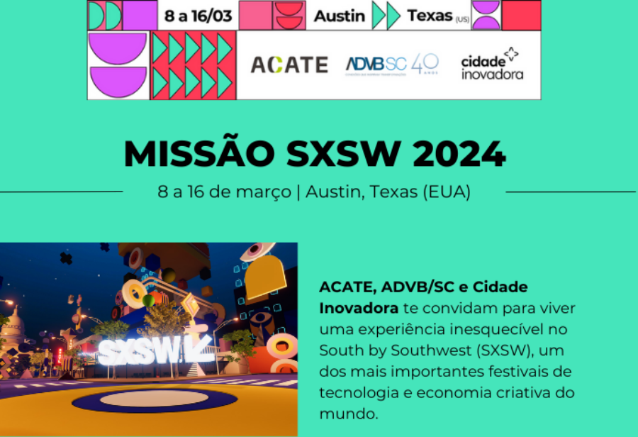 Com vagas limitadas, missão para o SXSW está com inscrições abertas e ocorrerá entre os dias 8 e 16 de março, em Austin, no Texas.