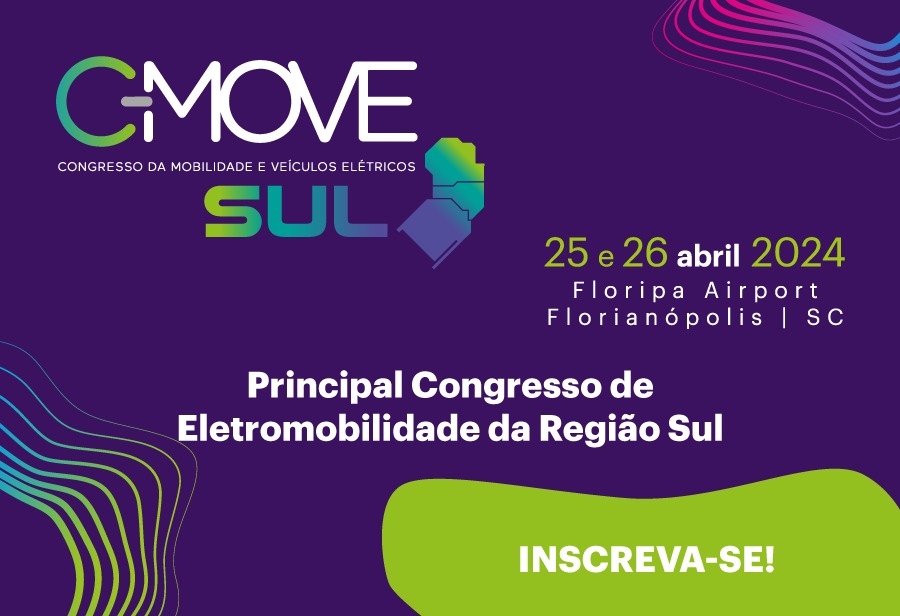 Evento de eletromobilidade, o C-MOVE Sul, será realizado no mês de abril e associadas ACATE têm direito a 40% desconto na compra de ingressos.