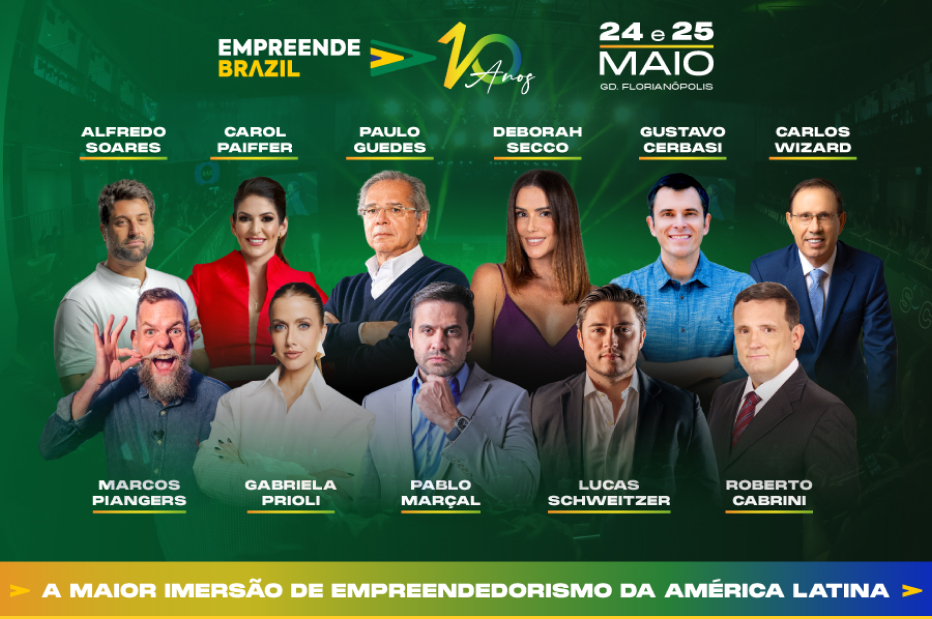 Grandes nomes do mercado estarão compartilhando com o público suas experiências e histórias durante o Empreende Brazil Conference.