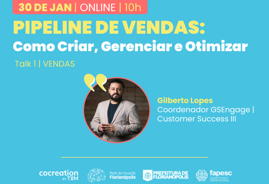 Evento sobre pipeline de vendas é exclusivo para startups associadas à ACATE será realizado na próxima quinta-feira (30), às 11h.