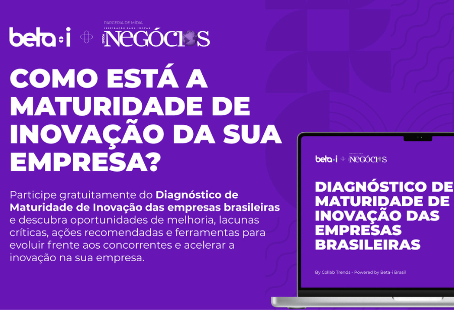 Diagnóstico de maturidade de inovação oferece aos participantes um relatório personalizado, com análise do nível de maturidade