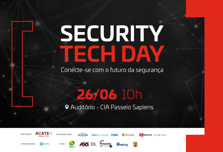 Security Tech Day 2025 promove agenda de conteúdos e networking no próximo dia 26 de junho, no CIA Passeio Sapiens, em Florianópolis.