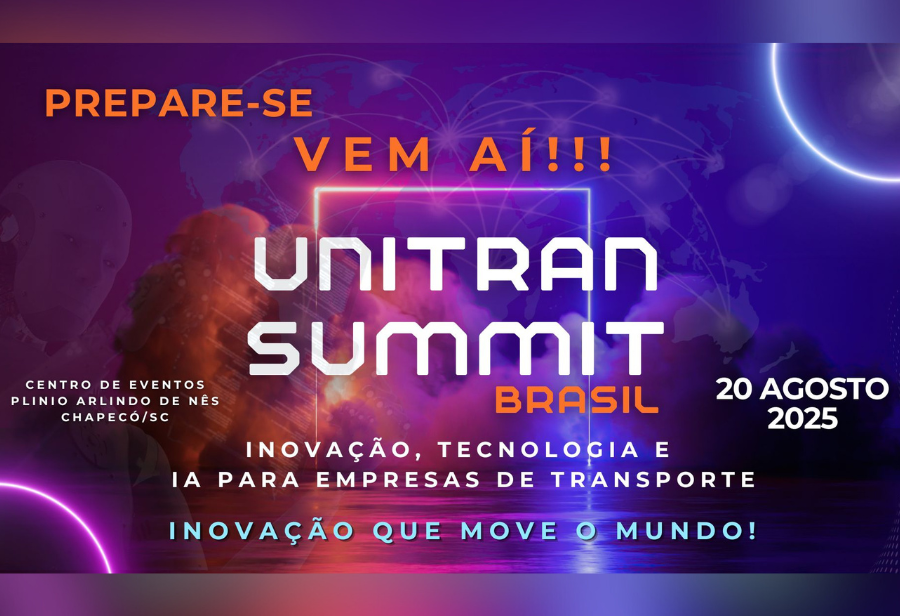 Unitran Summit Brasil, em Chapecó, abordará as transformações tecnológicas que estão redesenhando o futuro do transporte rodoviário de cargas