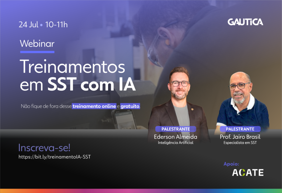 Evento online sobre treinamentos em Segurança do Trabalho com IA terá palestra de especialistas nesta quinta-feira (24).