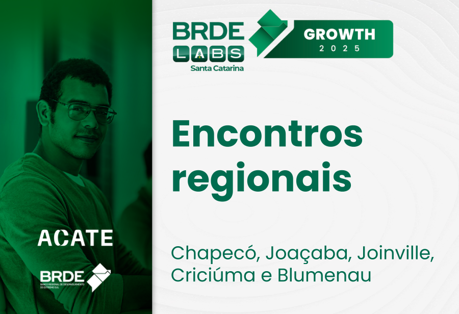 Em setembro e outubro, eventos do BRDE Labs SC Growth terão conteúdos, oportunidades e conexões entre startups
