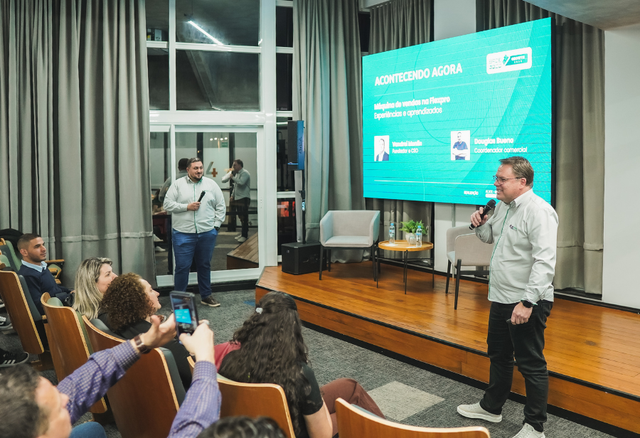 Evento do programa BRDE Labs SC Growth, no Oeste, com objetivo de impulsionar o desenvolvimento comercial de startups locais