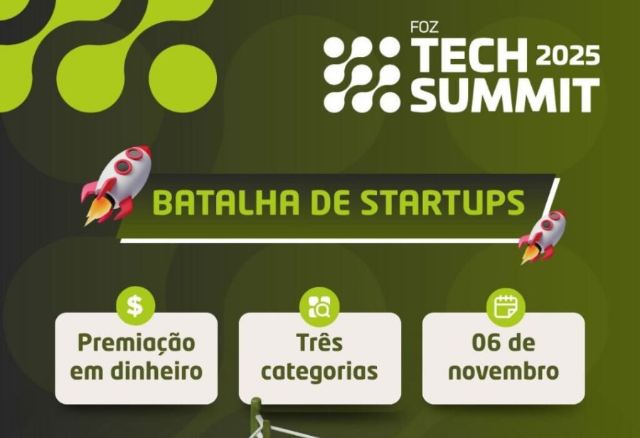 Competição de pitches do Foz Tech Summit terá oportunidades para negócios em diferentes momentos da jornada empreendedora