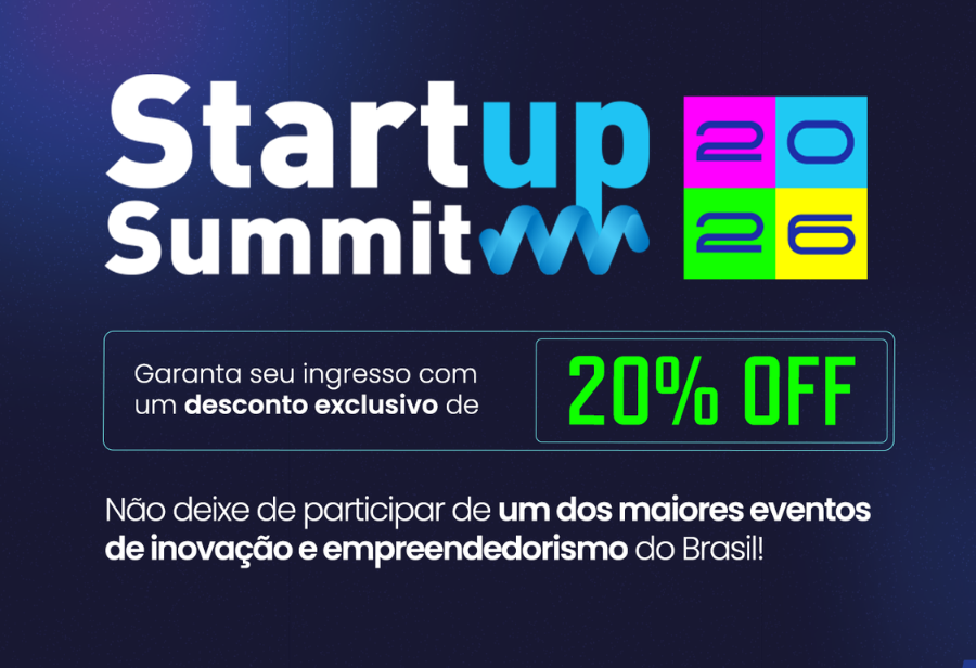 ACATE oferece cupom exclusivo com 20% desconto para interessados em participar do Startup Summit 2026. Garanta o seu!
