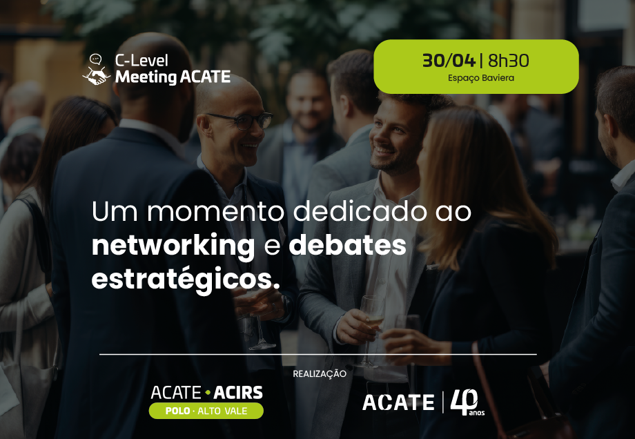 C-Level Meeting reúne empreendedores associados do Polo Regional da ACATE no Alto Vale do Itajaí, ACATE-ACIRS.